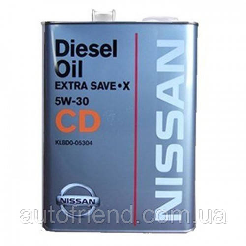 Моторное масло NISSAN Diesel Oil CD 5W-30 Моторное масло для дизельных двигателей 4л (KLBD005304) - фото 1 - id-p339564261
