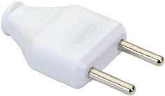 Вилка плоска DE-PA 10A біла