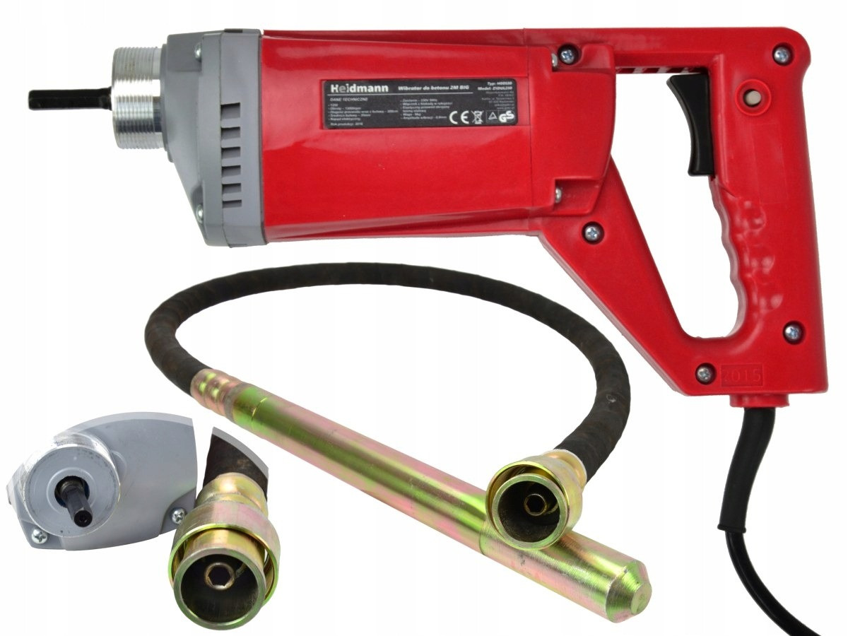 Вібратор будівельний Heidmann H00530 600-700Вт 150см х 35мм вібратор для укладання бетону, фото 1