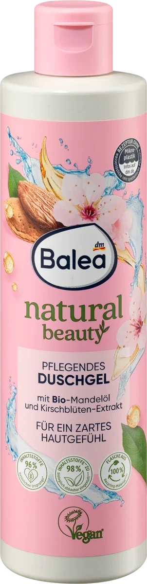 Гель для душу Balea Natural Beauty Mandel und Kirschblüte, 250 мл.
