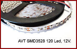 Світлодіодна стрічка AVR SMD2835, 120 Led, зелена.