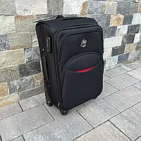 Дорожный чемодан Wings 1708 S тканевый на 4 колесах , малый черный