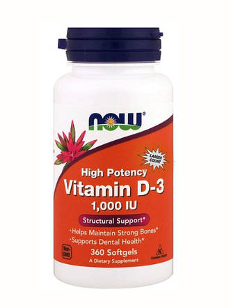 Вітамін D3 Now Foods Vitamin D-3 1000 IU 360 капс США, фото 1