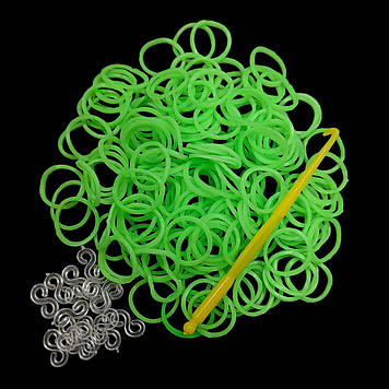 Гумки для плетіння, Зелені