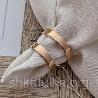 Обручки золоті класичні американки тоненькі пара