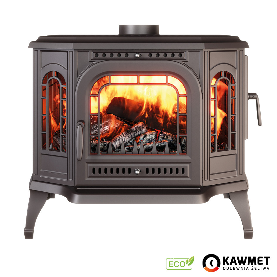 Піч камін чавунна KAWMET P7 (10.5 kW) PB ECO дверцята з правого боку