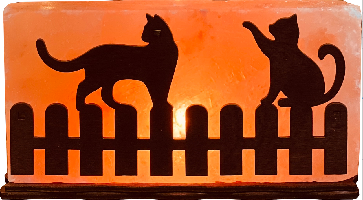 Соляна лампа “Коти на паркані” 2кг