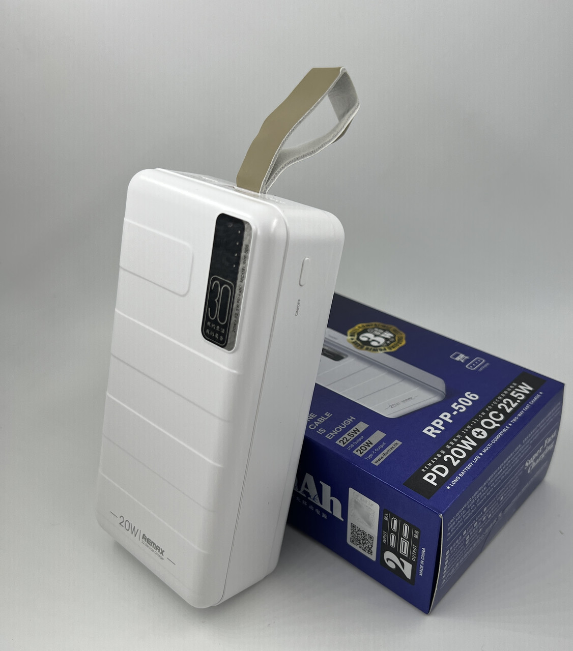 Power Bank Remax RPP-506 Noah White (30000mAh/PD20W/1USB+QC3.0), фото 1
