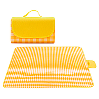 Коврик сумка для пикника и пляжа 195х145 см, Slide B, Желтый /Складная водонепроницаемая подстилка для туризма