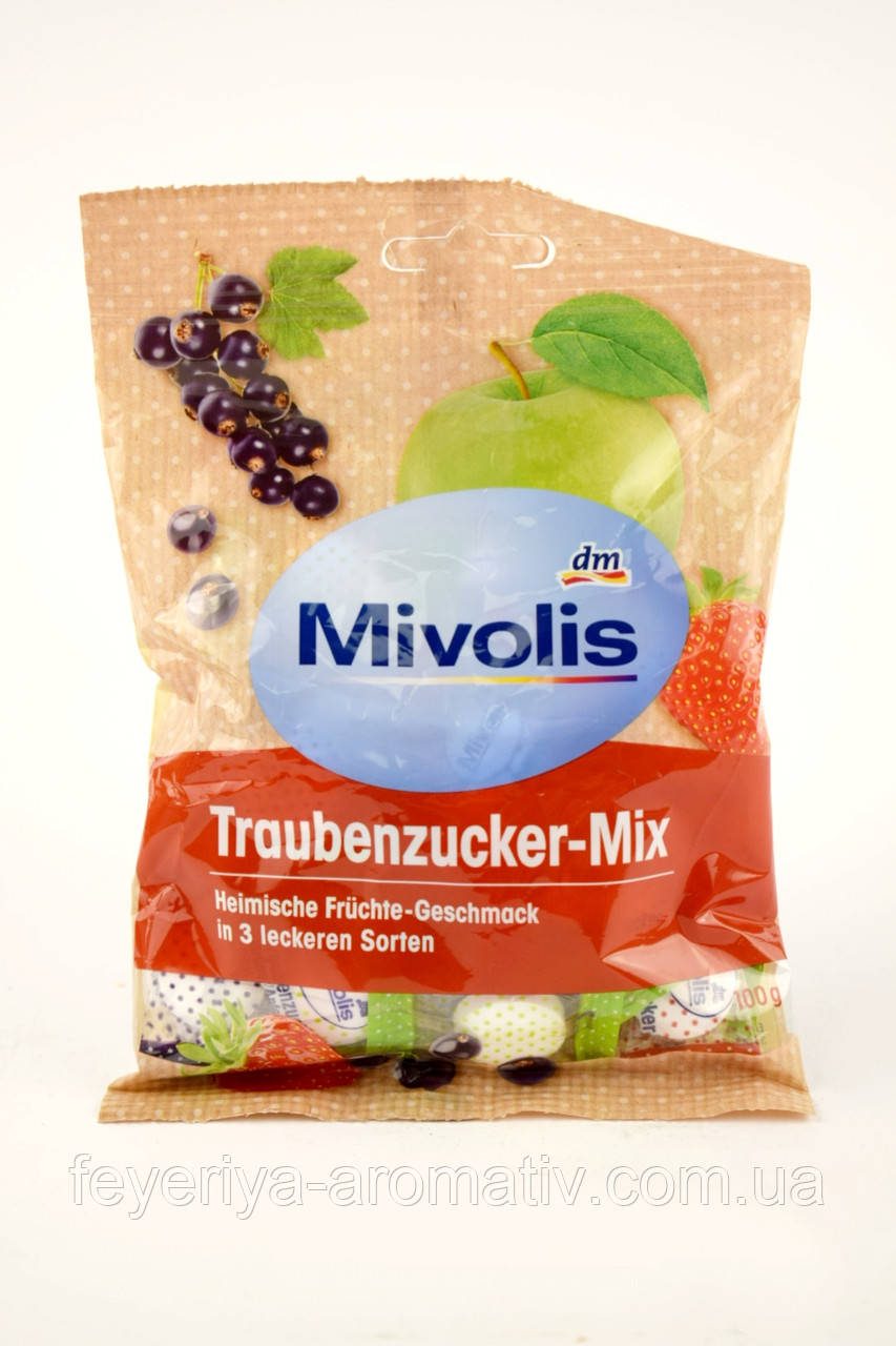 Декстрозні цукерки без цукру Mivolis Traubenzucker-Mix 100 г Німеччина, фото 1