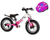 + Шлем + Детский Велобег Corso Skip Jack 12" розовый цвет