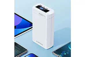 Зовнішній акумулятор PowerBank Remax RPP-310 40000 mAh / 65 W / PD + QC FastCharging / White /