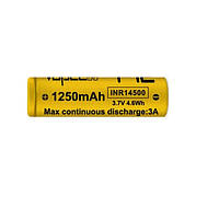Акумулятор Vapcell Li-ion 14500 1250mAh/ 3A  3.6V (INR14500 F12) Gold