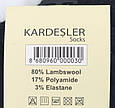 Жіночі середні зимові шкарпетки Kardesler, тонкі теплі з вовни лами однотонні, розмір 36-40, 6 пар/уп мікс кольорів, фото 3