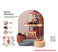 Кухня детская 44 элементы, автоматическая подача воды, подсветки, звук, принадлежности, продукты, в коробке