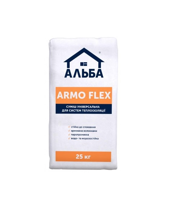 Клей універсальний для систем теплоізоляції ARMO FLEX 25 кг