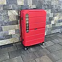 Дорожня валіза Wings PP05 з поліпропілену на 4 колесах, велика червона, фото 3