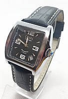Механические наручные часы Слава, серебро с черным циферблатом ( код: IBW585SB ) VCT