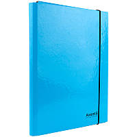 Папка на резинках объемная картон, А4, Pastelini, голубая