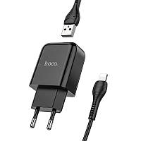 Зарядний пристрій HOCO N2 1USB 2,4A кабель lightning