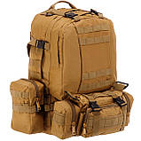 Тактичний рейдовий рюкзак похідний із підсумками 55 л SP-Sport, фото 2