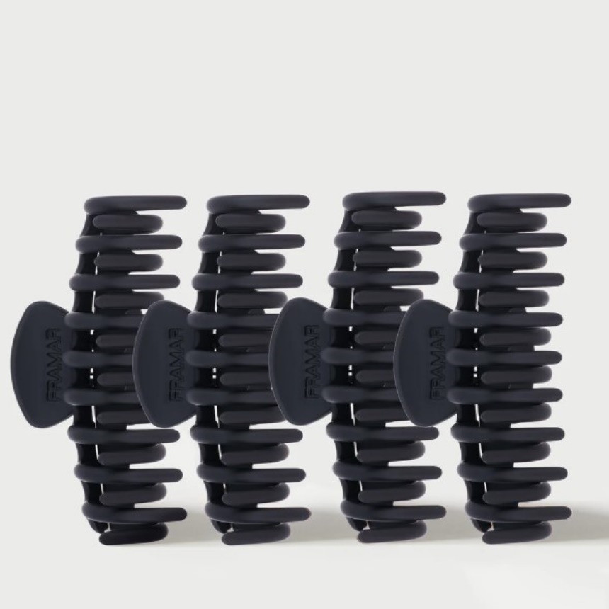 Набір затискачів-крабів із прогумованим покриттям Framar Claw Clip, (чорний матовий колір), 4 шт (91074)