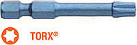 Насадка викруткова ударна USH Blue Shock : TORX T25 x 50 мм Torsion подовжена, Уп. 5 шт.