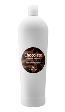 Шампунь регенеруючий для сухого і посіченого волосся Kallos chocolate 1000 мл