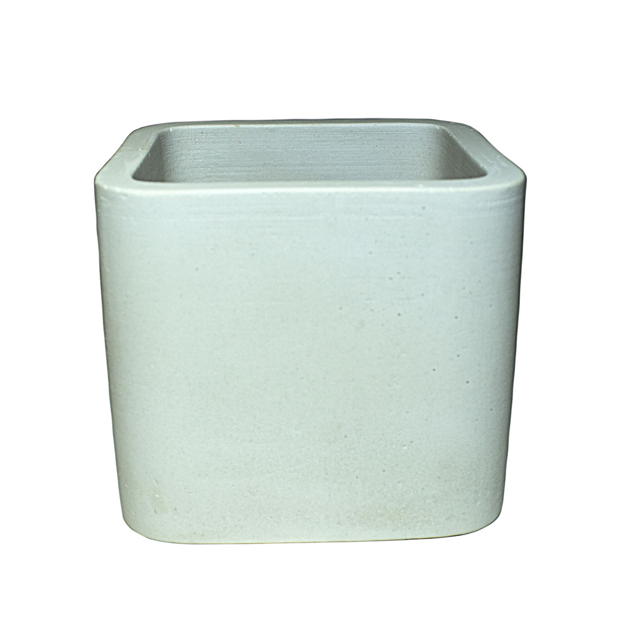 Гіпсове кашпо для свічок Проміс-Плюс Clover, білий колір