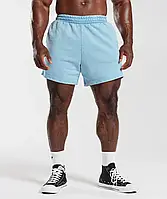 Мужские спортивные шорты Gymshark Power Washed 5" Shorts - Ozone Blue XL XXL XXXL