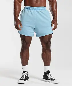 Чоловічі спортивні шорти Gymshark Power Washed 5" Shorts - Ozone Blue XL XXL XXXL