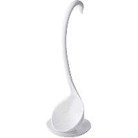 Половник кухонный оригинальный в форме лебедя SwanSpoon балансирующий на подставке, практичный ополоник 1 шт, Белый