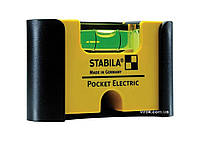 Рівень - міні STABILA Pocket Electric PRO для електриків магнітний, 1 капсула, кріп-чохол 7 х2 х4 см