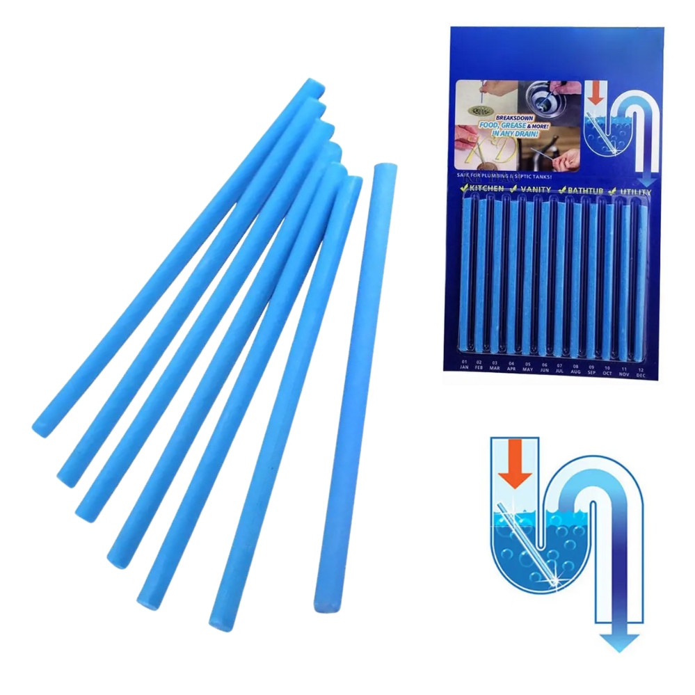 Палички очищаючі Sani Sticks 12 шт для видалення засоров жиру та неприємного запаху в раковинах та трубах