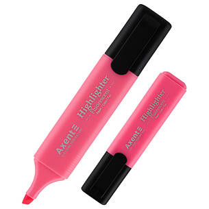 Маркер Axent Highlighter 2531-10-A, 1-5 мм, клиноподібний рожевий. Термін придатності до 25.12.2024, фото 1