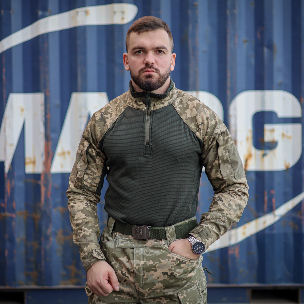 Тактична сорочка мікрофліс Ubacs(Убакс) піксель ріп-стоп (вафелька)