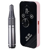 Портативний фрезер SG705 (Рожевий) на 36 Вт. та 35 000 об./хв. на акумуляторі з дисплеєм - для манікюру та педикюру