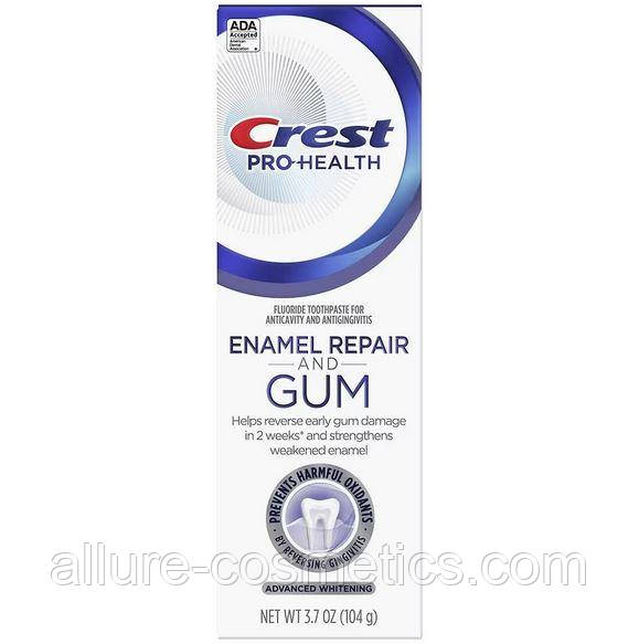 Зубна паста для відновлення емалі і десен Crest Gum and Enamel repair Toothpaste Advanced Whitening 104гр