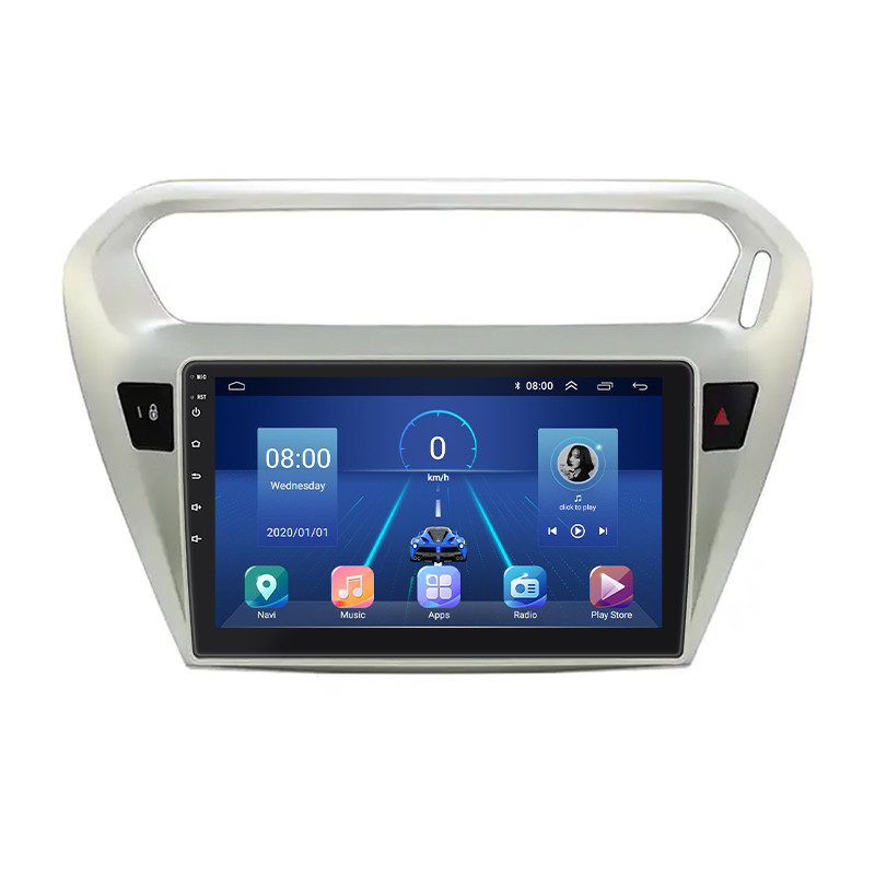 Штатна магнітола Lesko для Citroen C-Elysee I Рестайлінг 2016-н.в. екран 9" 4/32Gb 4G Wi-Fi GPS Top Ситроен