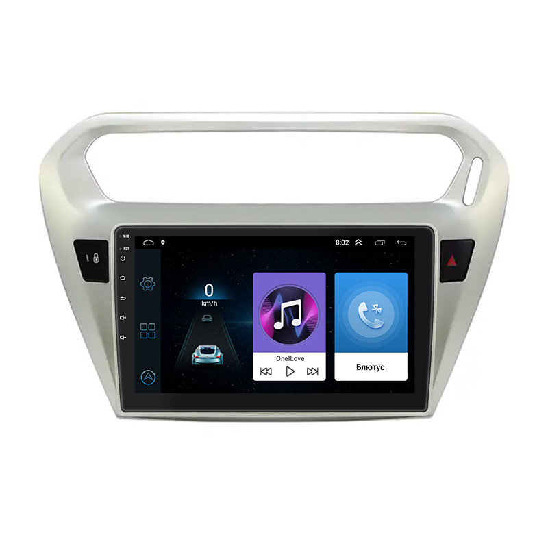 Штатна магнітола Lesko для Citroen C-Elysee I 2012-2016 екран 9" 1/16Gb Base Wi-Fi Ситроен