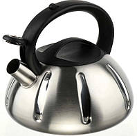 Качественный бесшумный чайник из нержавейки для газовой плиты с громким свистком на 3 литра для кухни