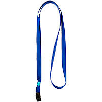 Шнурок для бейджа с металлическим клипом, синий, упак. 20 шт