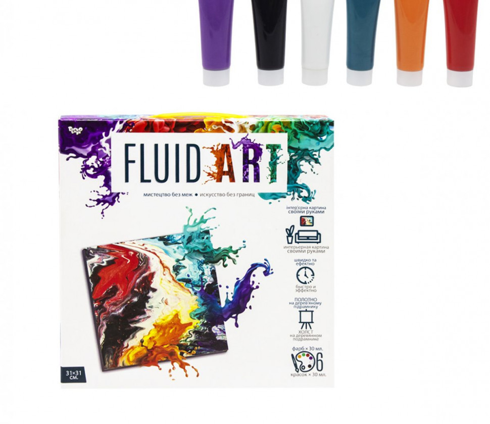Набір креативної творчості "Fluid ART" FA-01-01-2-3-4-5, 5 видів ( FA-01-03)