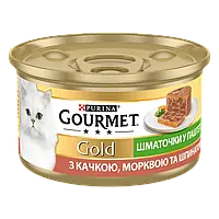 Purina Gourmet Gold Шматочки в Паштеті з качкою, морквою та шпинатом 85 г вологий корм для котів консерва