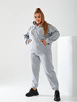 Прогулянковий жіночий костюм на флісі БАТАЛ, фото 5