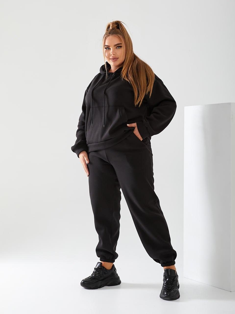 Прогулянковий жіночий костюм на флісі БАТАЛ