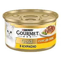 Purina Gourmet Gold Соус Де-Люкс з куркою 85 г вологий корм для котів Пуріна Гурме Голд Де Люкс