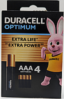 Батарейка Duracell AAA Optimum LR03 (4 бат. в блістері) ціна за 1 блістер