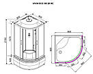Душовий бокс Vivia Eco 85 BF RC 80х80x215 глибокий піддон, фото 2