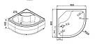 Душовий бокс Vivia Eco 85 BF RC 80х80x215 глибокий піддон, фото 3